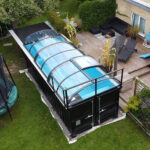 Premium-Containerpool 6,11 x 2,5 m Komplettset mit Dach