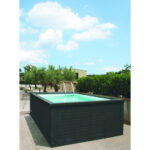 Mobiler Mini-Schwimmbadcontainer, 5 m × 2,5 m × 1,26 m, Leicht, Robust, Flexibel, Praktisch, Neu