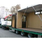 Maßgefertigter Wohn und Campingcontainer Aus Polystyrol Holzoptik Modul