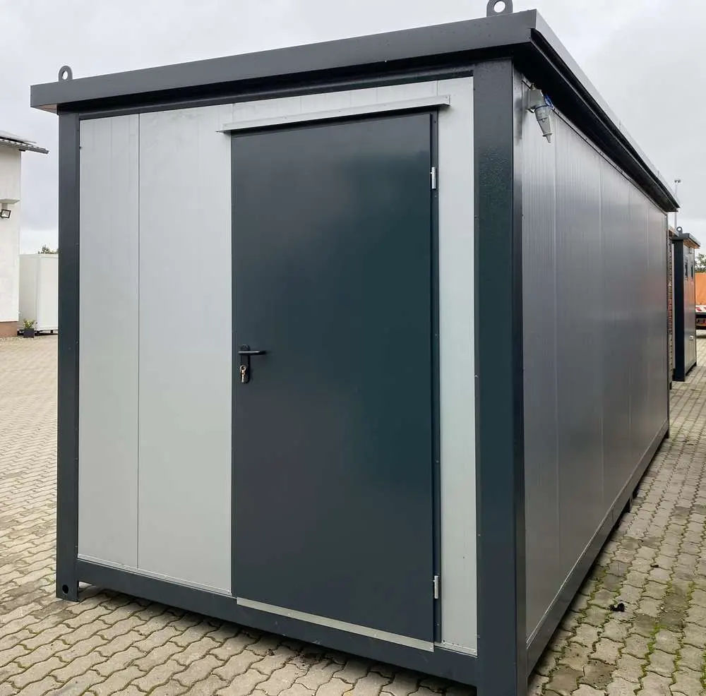 Bürocontainer Mit Rollläden 6×2,40 m Stahlrahmen Isoliert - Image 2