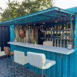 Conteneur Bar XL Demontierbar 3×2 m Blau RAL 5015 Modul