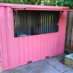 Conteneur Bar Demontierbar XL 3×2 m Rosa RAL 3015 Modular