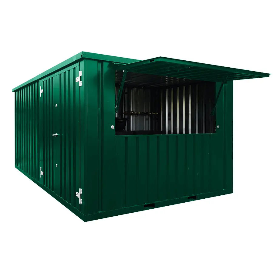 Demontierbarer Barcontainer 4x4 m XL Großformat Modular Grün RAL 6005 - Image 6