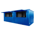 Demontierbarer Container Bar 6×2 m XL Groß Blau RAL 5015