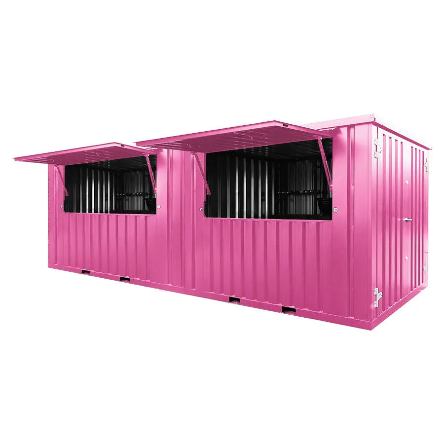 Conteneur BarDémontable 6×2 mètres XL Rose RAL 3015 - Image 4