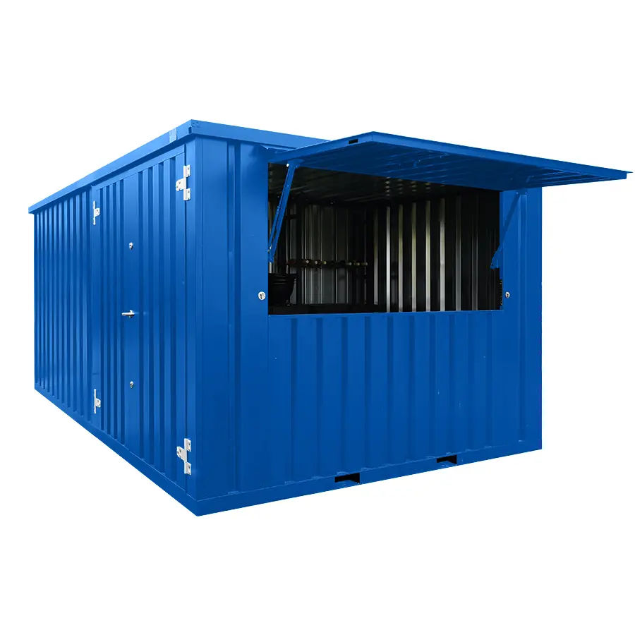 Demontierbarer Bar-Container XL 4×3 m Modular Robust Blau RAL 5015 - Image 3